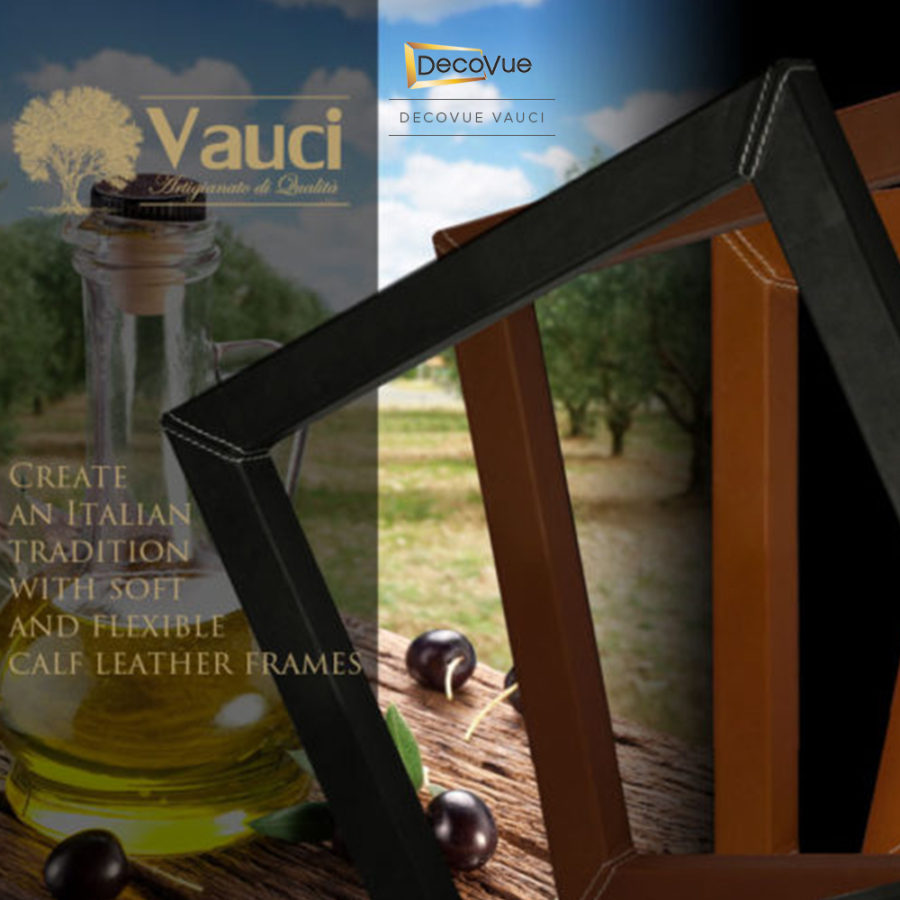 Real calf leather frames for mirror televisions by Vauci of Italy.