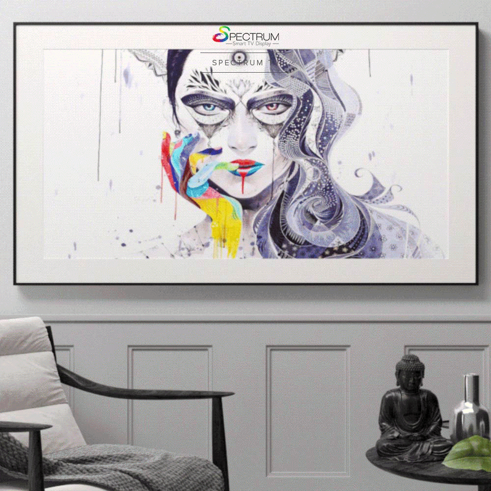 Display artwork and photo album with this high-tech smart TV display.