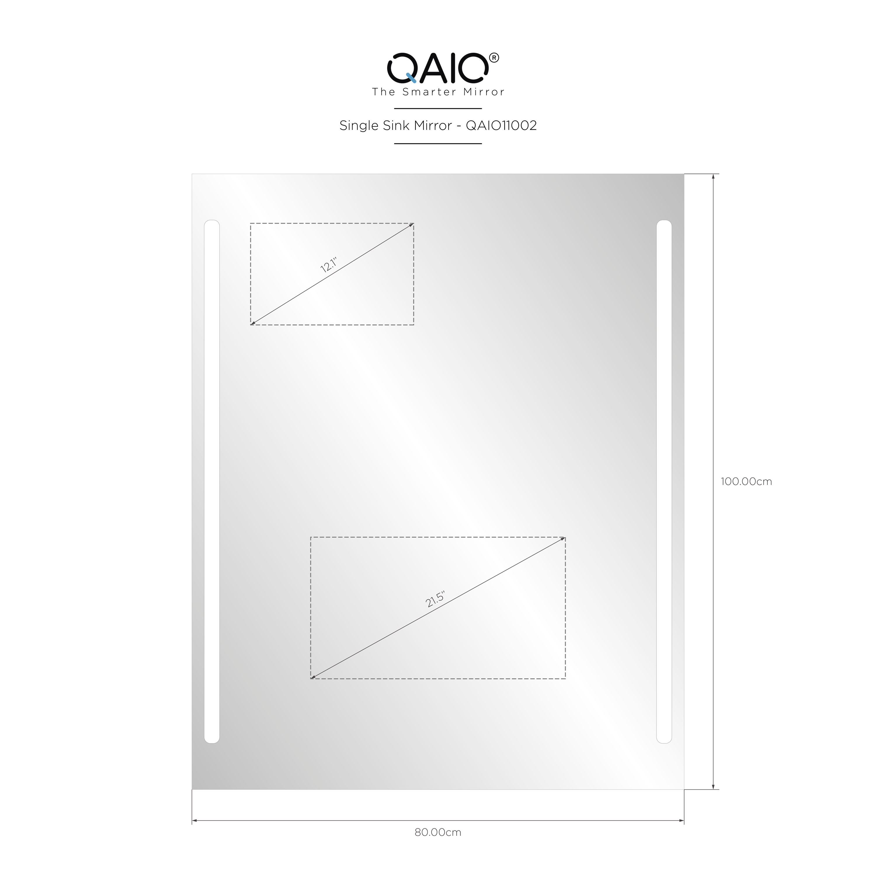 QAIO 80cm width x 100cm height, with 22” TV (QAIO11002)