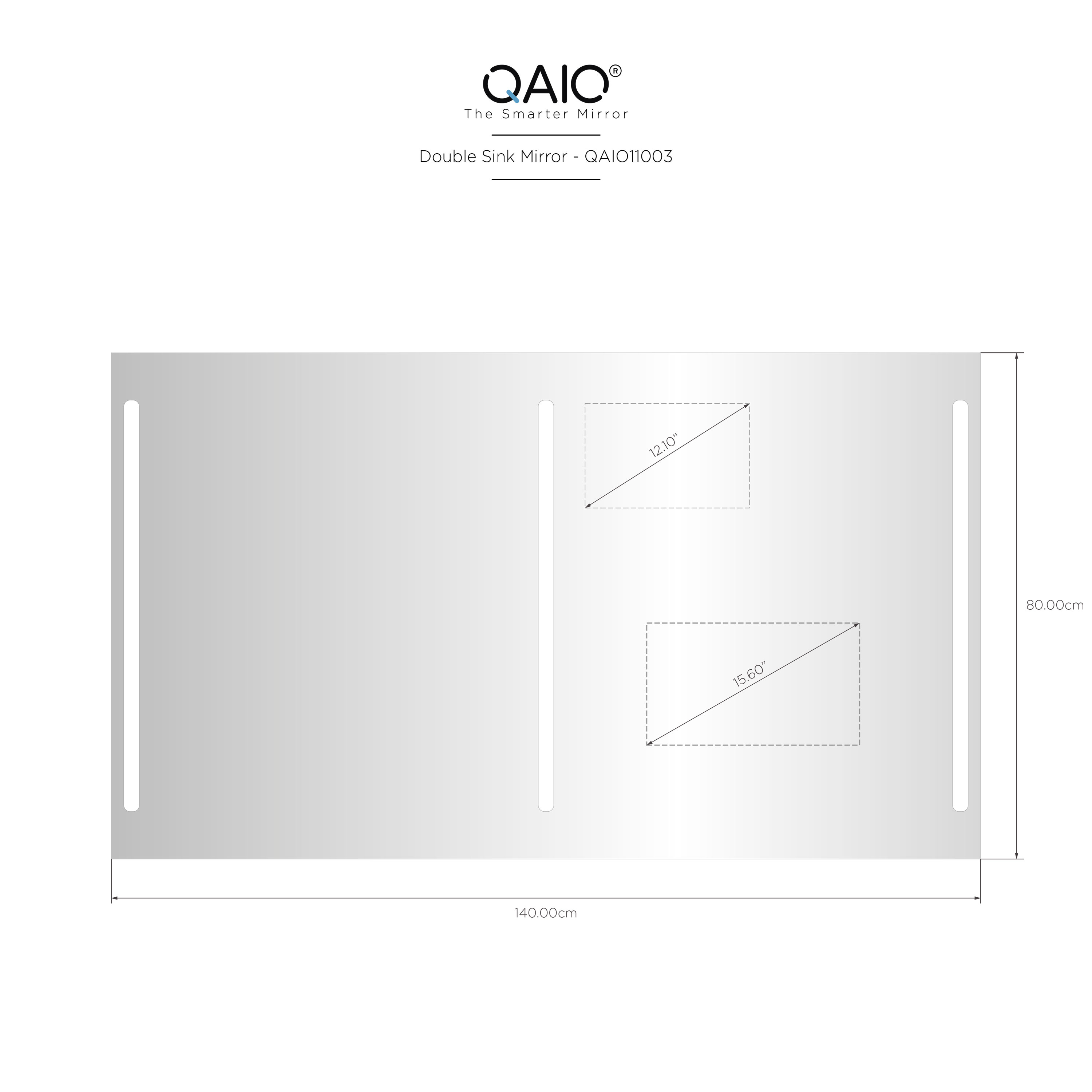 QAIO 140cm width x 80cm height, with 15.6”  TV (QAIO11003)