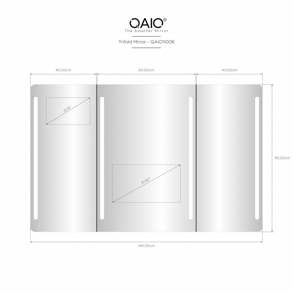 QAIO Trifold, 140cm width x 90cm height, with 22” TV (QAIO11008)
